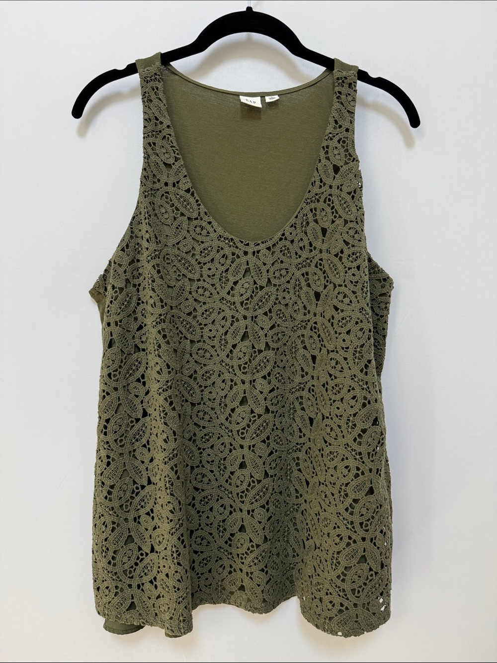 Gap Green Crochet Tank Top